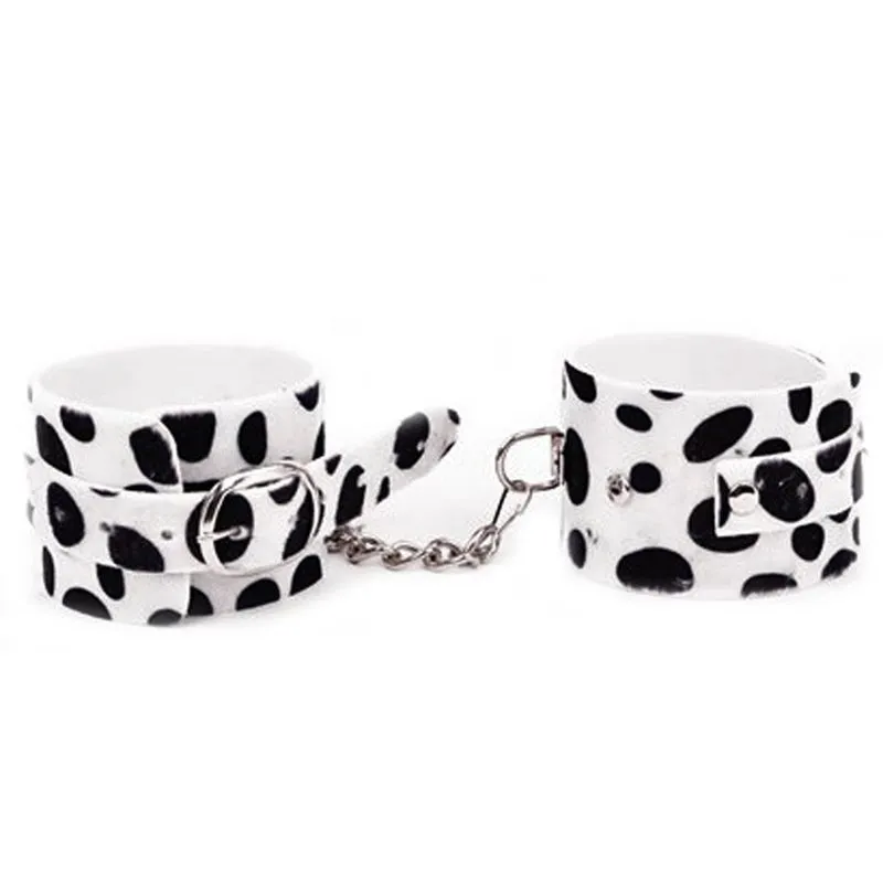 Bracelete Algema com Corrente Estampado em Dalmata Dominatrixxx