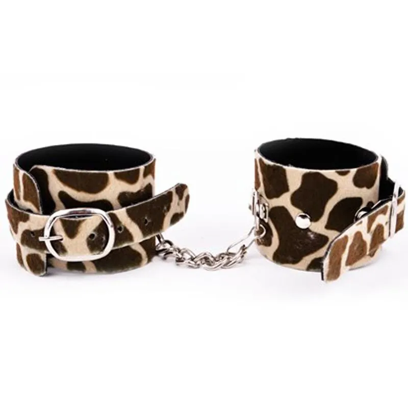 Bracelete Algema com Corrente Estampado em Girafa Dominatrixxx