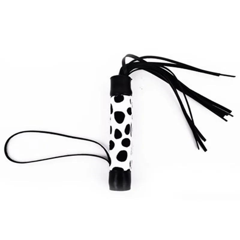 Chicote com Estampa de Pelúcia em Dalmata 20cm Dominatrixxx