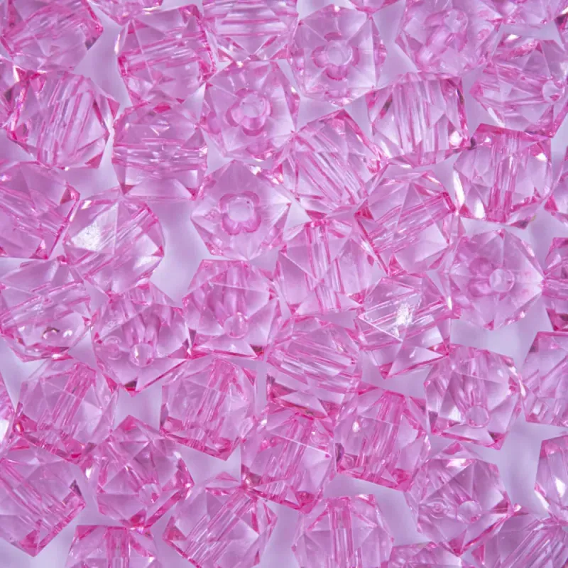 Quadrado Passante 08MM em Acrilico com 500GR 004 - Rosa 04