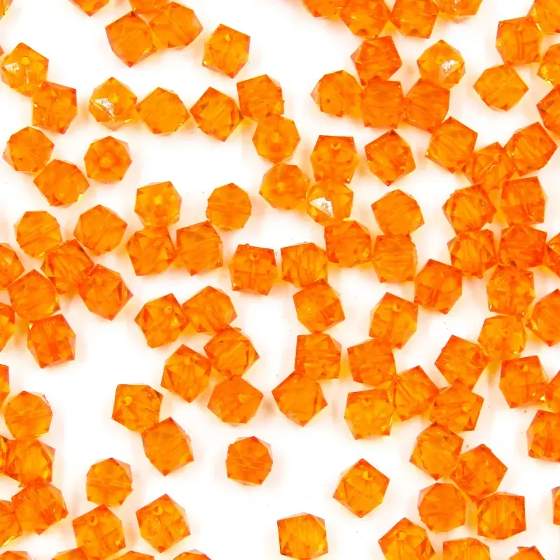 Quadrado Passante 08MM em Acrilico com 500GR 025 - Laranja 048