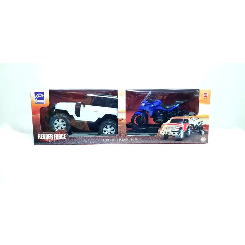 Veiculo Roda Livre - Render Force - Com Moto - Banco e Azul ROMA JENSEN