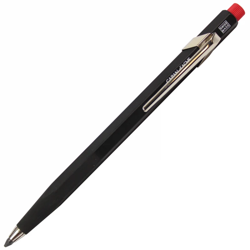 Lapiseira Caran D’Ache 3.0mm Apontador Vermelho Empunhadura Porosa
