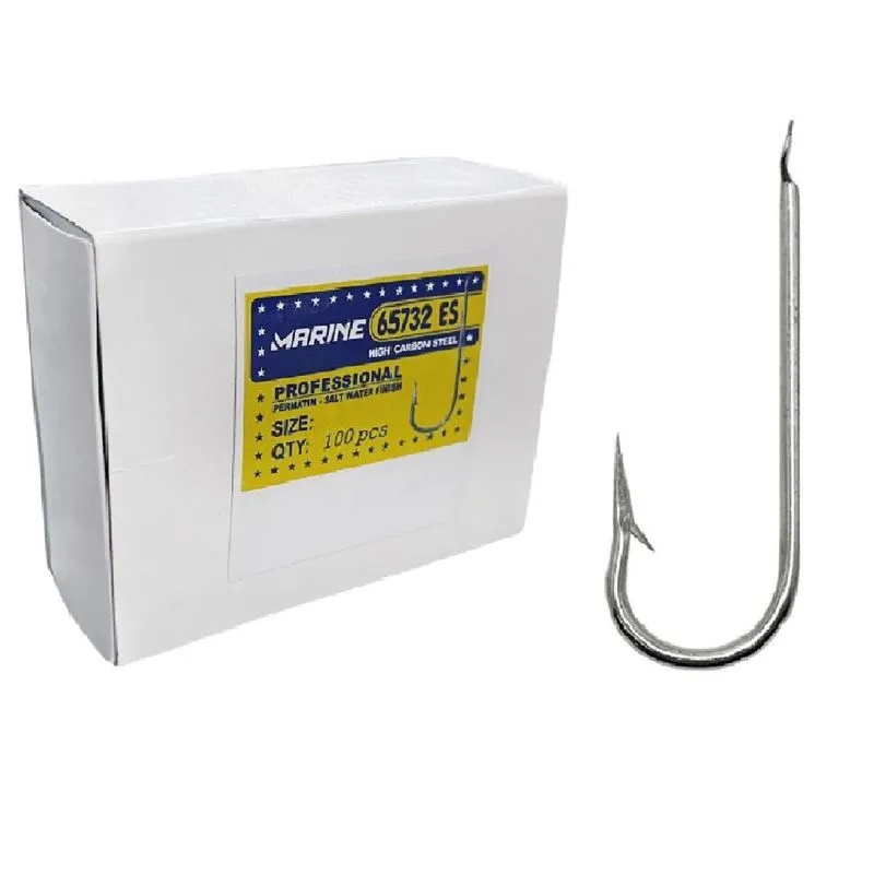 Anzol Marine Carbon Steel 4330 N6 Prateado C/100 Peças