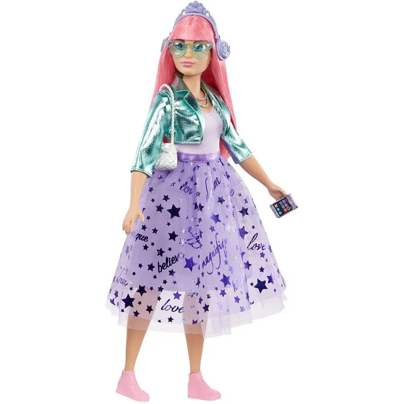 Barbie - Princess Adventure - Lindo Vestido Lilas Com Animal de Estimacao MATTEL