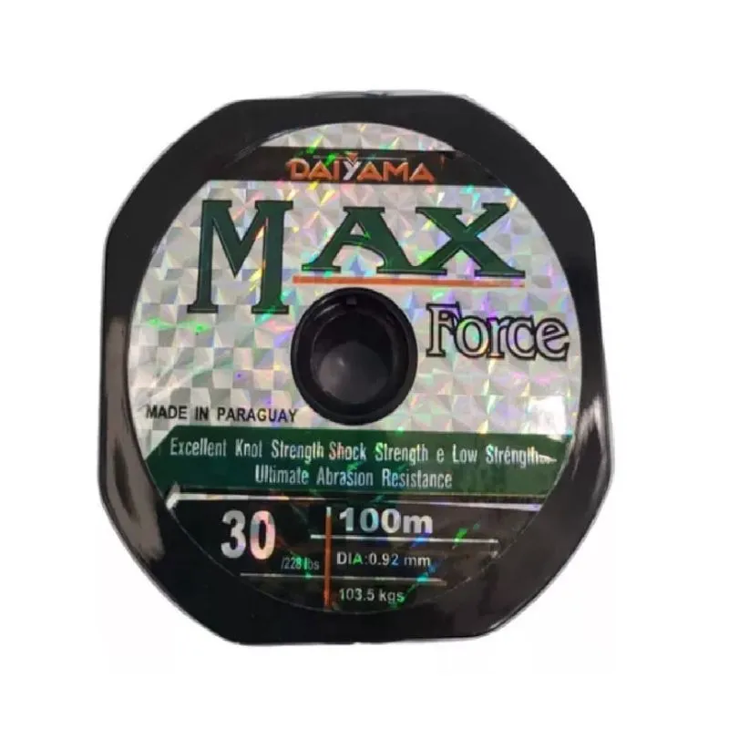 Linha De Pesca Monofilamento Max Force 0.31Mm 9.5Kg 100M