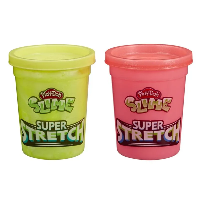 Massa de Modelar - Play-Doh - Slime Super Stretch - Amarelo e Rosa HASBRO