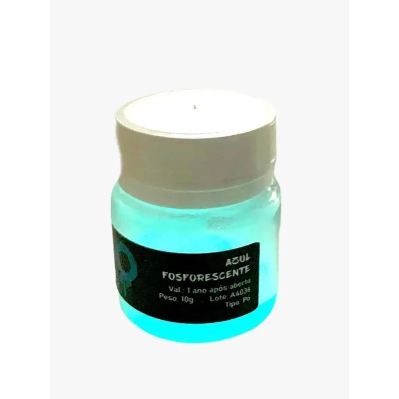 Pigmento Resina Epoxi 10 Gr Fosforescente Azul Brilha Escuro
