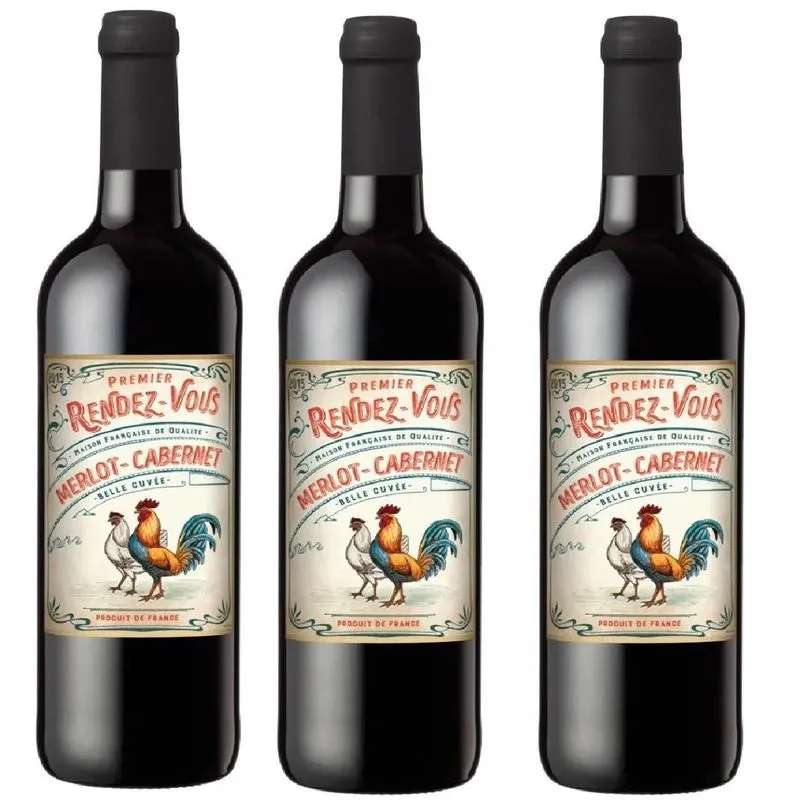 Kit 3 Vinho Rendez Vous Premier Tinto Seco Cabernet Sauvigno