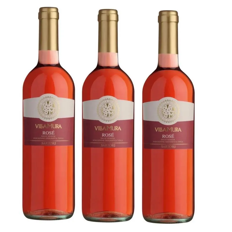 Kit 3 Vinho Villa Mura Rosé Veneto Igt Nv Sartori 750ml