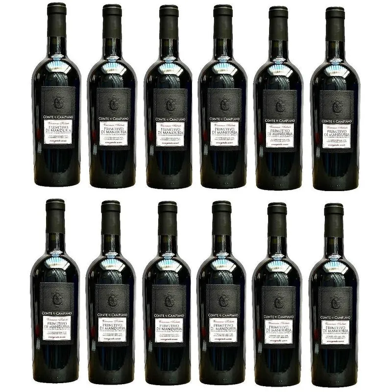 Kit 12 Vinho Conte Di Campiano Primitivo Di Manduria 750ml