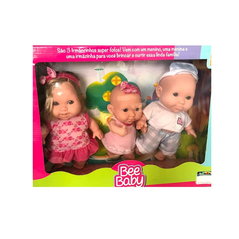 Bee Baby Family - 3 Irmazinhos - Azul ROTOBRINQ