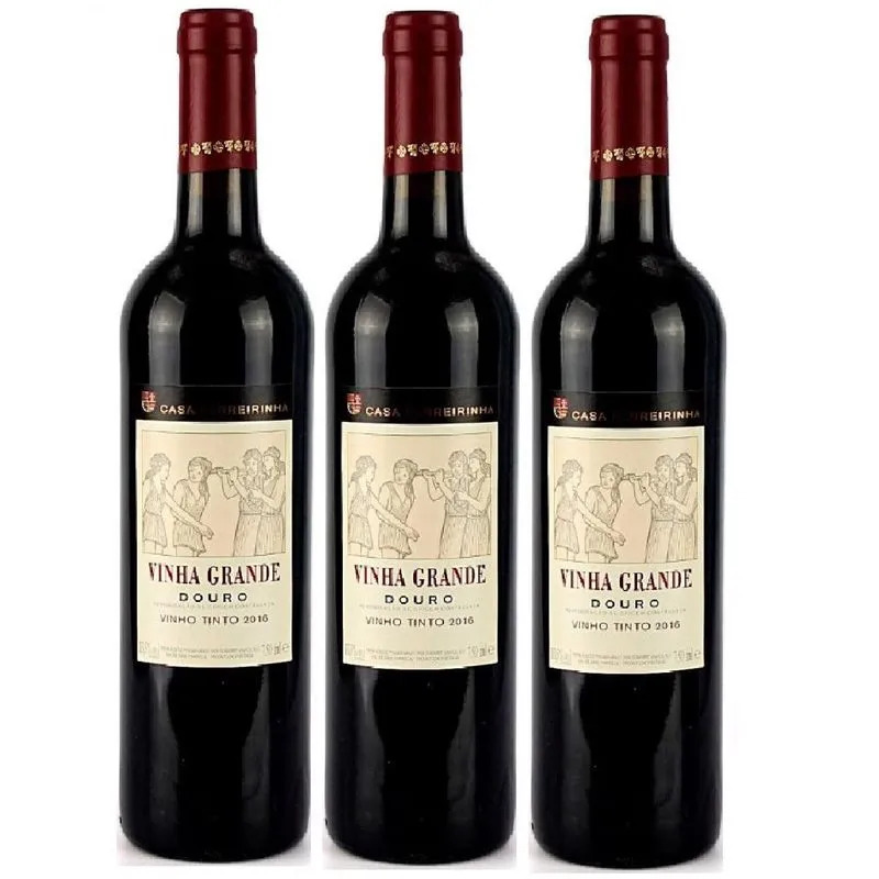 Kit 3 Vinho Tinto Casa Ferreirinha 2018 Vinha Grande Douro