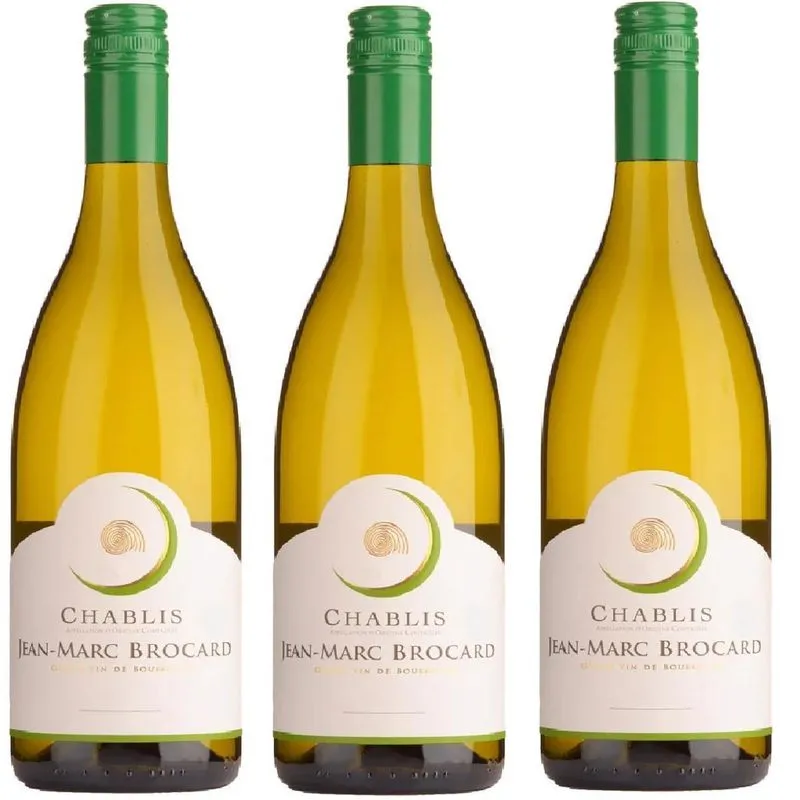 Kit 3 Vinho Frances Chablis Jean Marc Brocard 2018 750ml