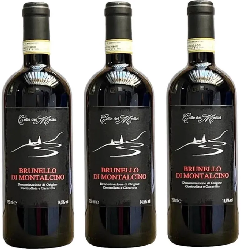 Kit 3 Vinho Italiano Colle Dei Medici Brunello Di Montalcino