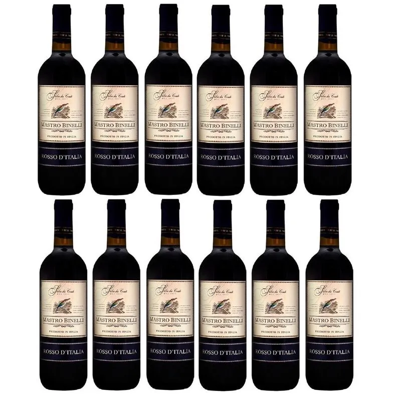 Kit 12 Vinho Italiano Mastro Binelli Rosso D'italia 750ml