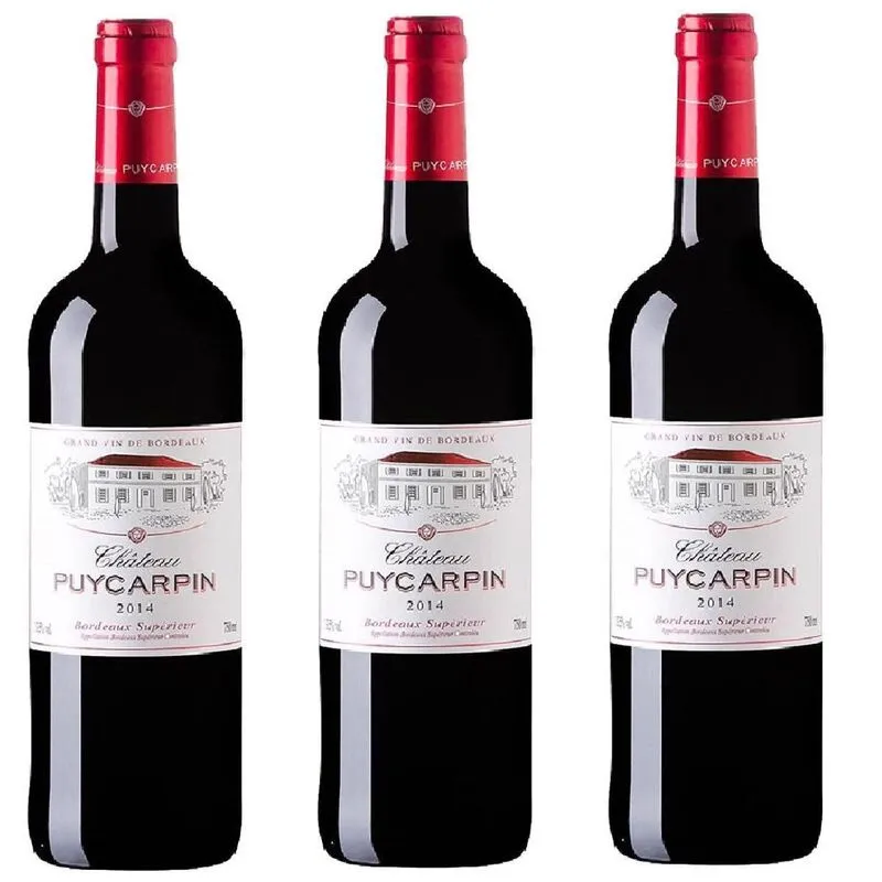 Kit 3 Vinho Tinto Frances Chateau Puycarpin 2015 750ml