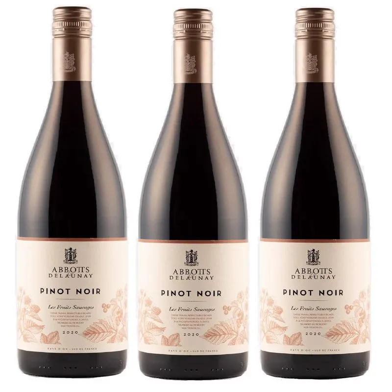 Kit 3 Vinho Tinto Frances Abbotts E Delaunay Pinot Noir 750m