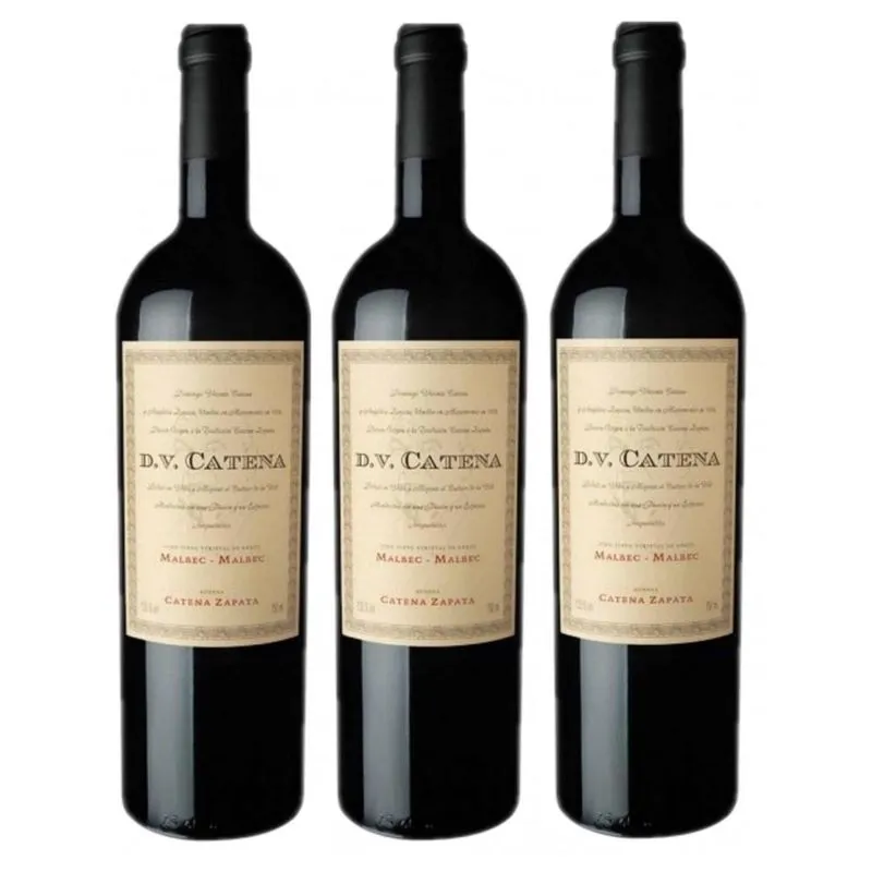 Kit 3 Vinho Catena Zapata D.v Catena 750ml Cabernet Y Malbec