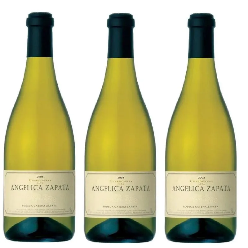 Kit 3 Vinho Branco Angelica Zapata Chardonnay 2018 750ml