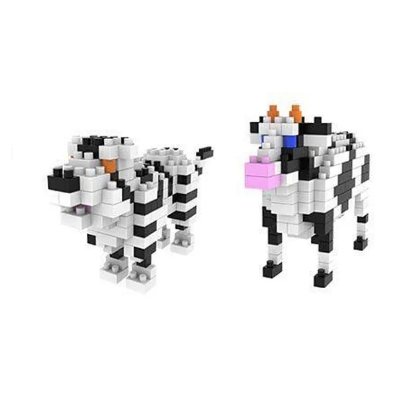 Nano Blocos 2 em 1 - Animais - Vaca MULTIKIDS