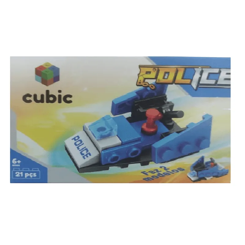 Cubic Serie Police 12 em 1 - Modelo 08 - 21 Pecas MULTIKIDS