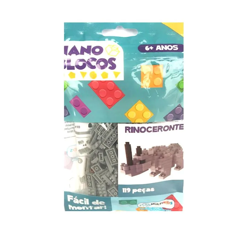 Nano Blocos Multikids - Animais Sortidos - Rinocerante MULTIKIDS