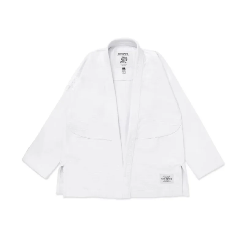 Kimono Branco Tracado A2 Albino E Preto Series 13 Jiu-jitsu