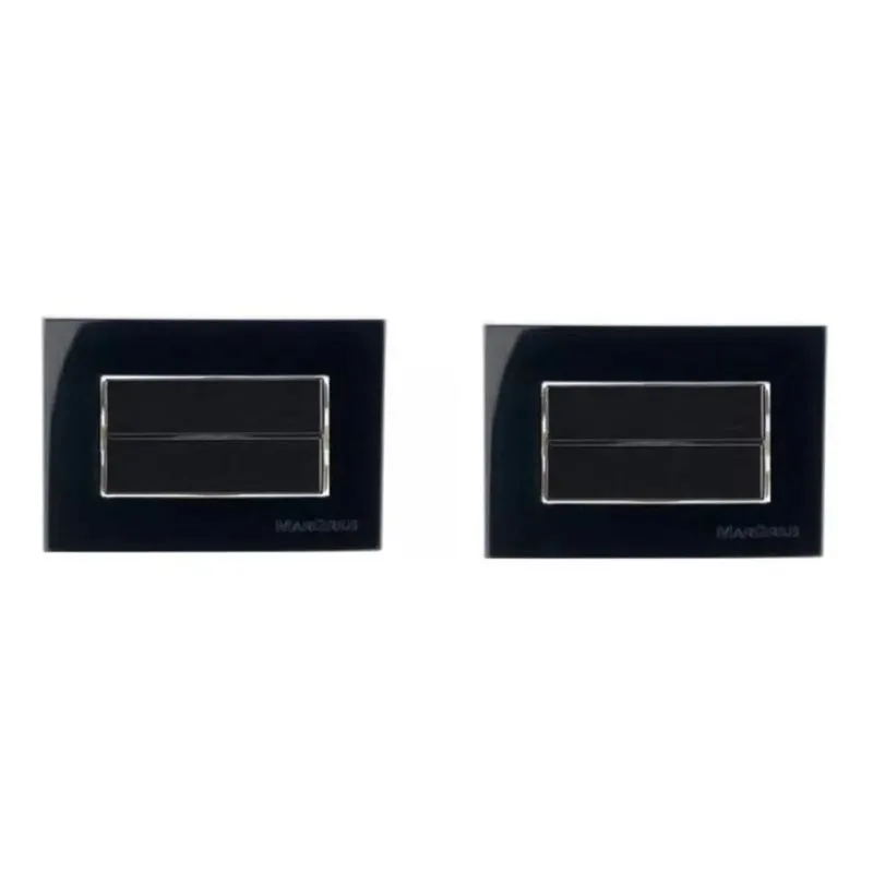 2 Pc Interruptor Duplo Paralelo Móveis Margirius Preto 10a
