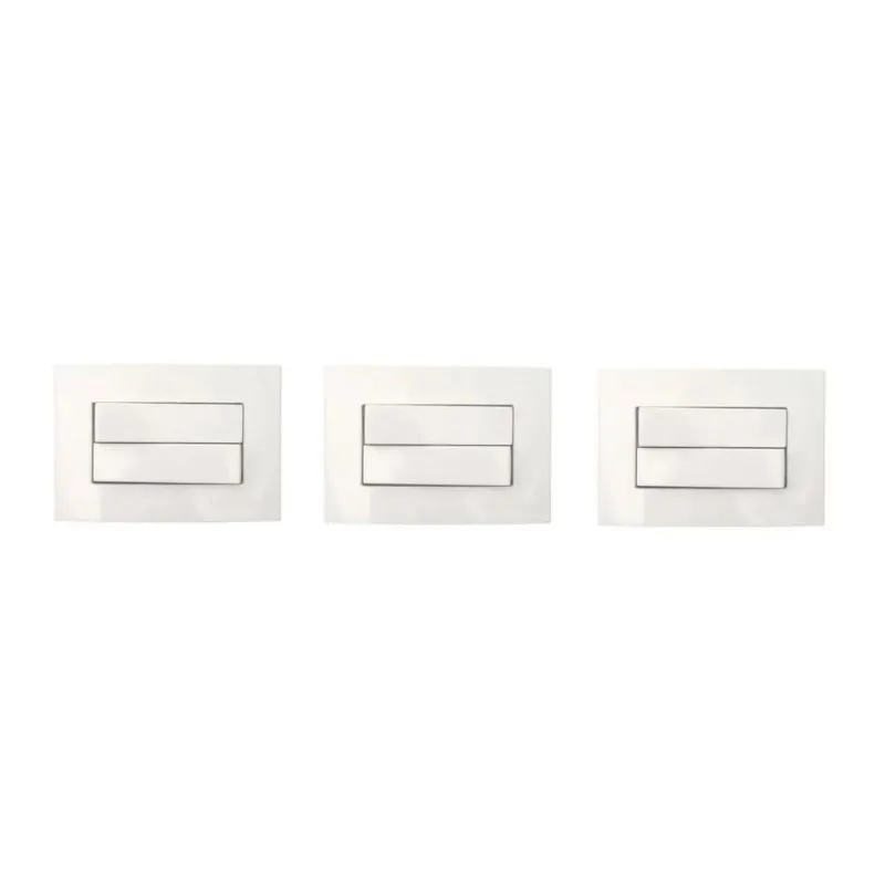 3 Pc Interruptor Duplo Paralelo Móveis Margirius Branco 10a