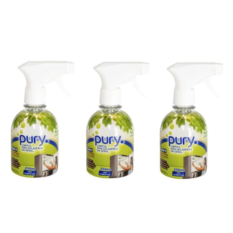 03 Air Pury Limpeza E Higienização Geladeira E Freezer 250ml