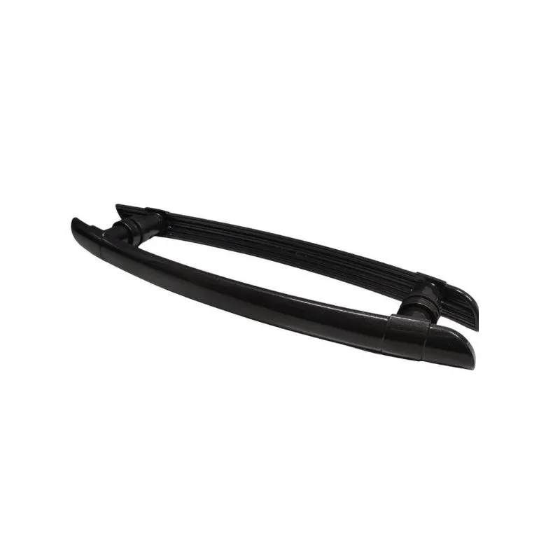 Puxador Arco H Polímero Porta De Vidro 40 Cm Marrom Onix