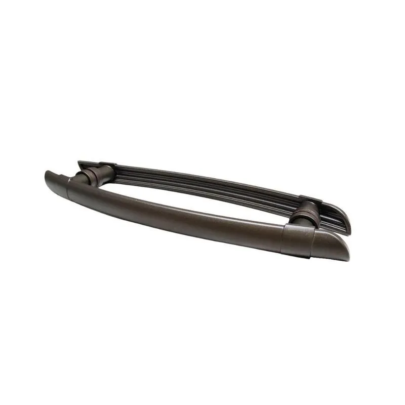 Puxador Arco H Polímero Para Porta De Vidro 30 Cm - Bronze