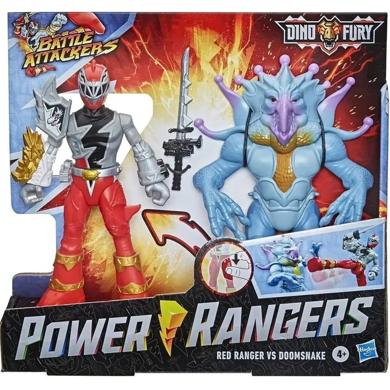 Power Rangers Dino Fury Red Ranger e Doomsnake - F1261 HASBRO