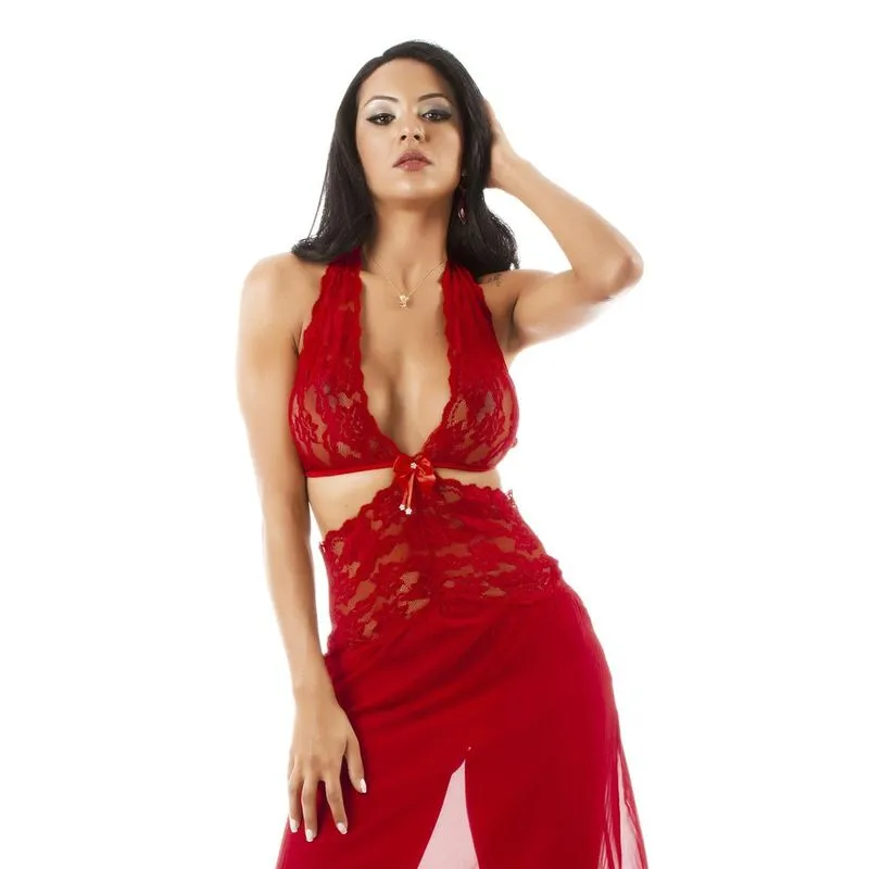 Camisola Renda Longa Pimenta Sexy - Miess