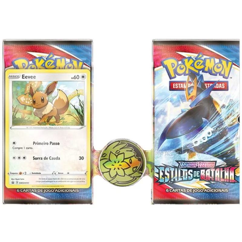 Blister Quadruplo Espada e Escudo Estilo de Batalha Eevee e Empoleon COPAG DA AMAZONIA