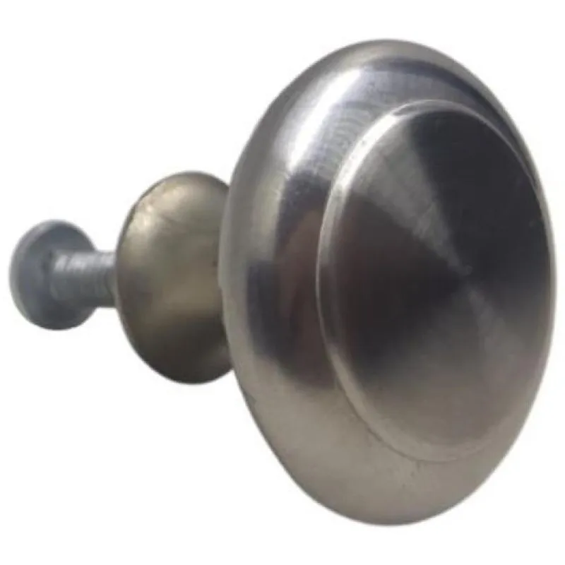 02 Puxador Decorativa Para Moveis Botão Inox Escovado 27mm