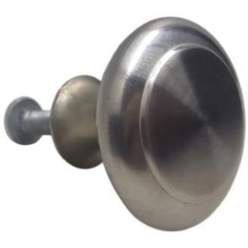 05 Puxador Decorativa Para Moveis Botão Inox Escovado 27mm