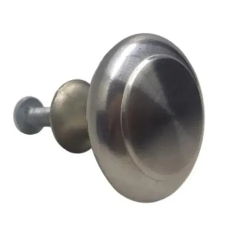 10 Puxador Decorativo Para Moveis Botão Inox Escovado 23mm