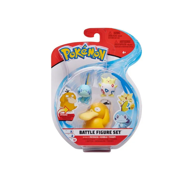 Pokemon Battle Figure Psyduck,Sobble e Togepi - 2603 SUNNY BRINQUEDOS