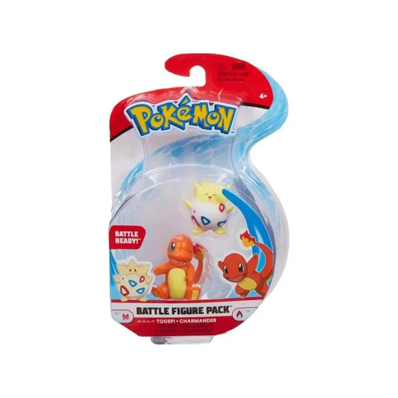 Bonecos Pokemon Figura de Batalha Togepi + Charmander - 2601 SUNNY BRINQUEDOS