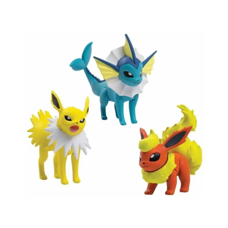 Pokemon - Figuras de Acao Pack Jolteon, Vaporeon e Flareon SUNNY BRINQUEDOS