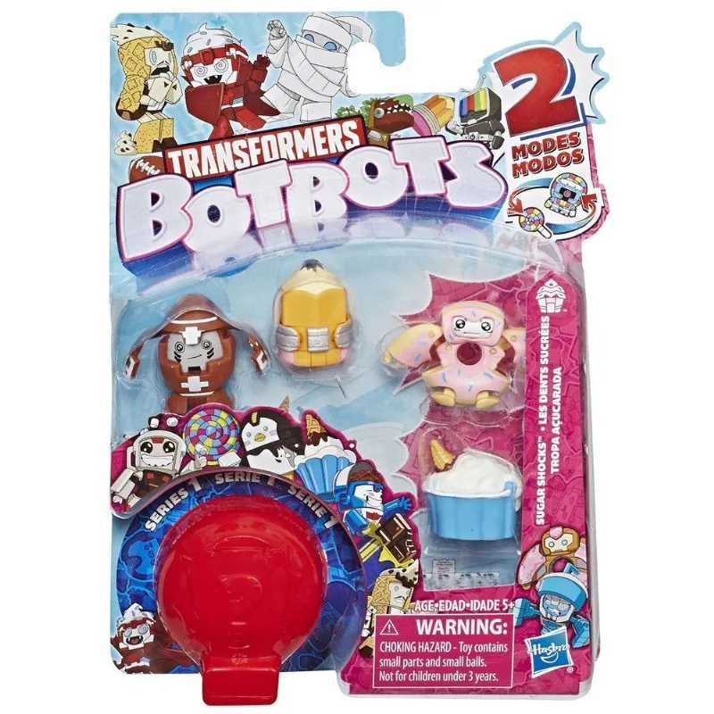 Transformers Botbots - Pack com 5 Figuras - Sprinkleberry DuhBall e Unilla Icequeencone HASBRO