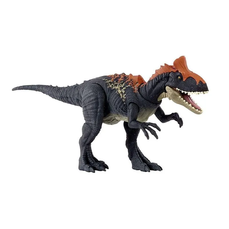 Figura - Ruge e Ataca - Jurassic World - Com Som - Cryolophosaurus - Chumbo MATTEL