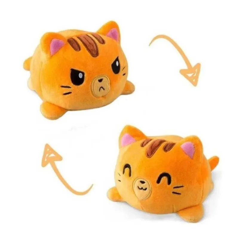 Pelucia Bichinho Gato Laranja Reversivel 2 em 1 - R3103 BBR