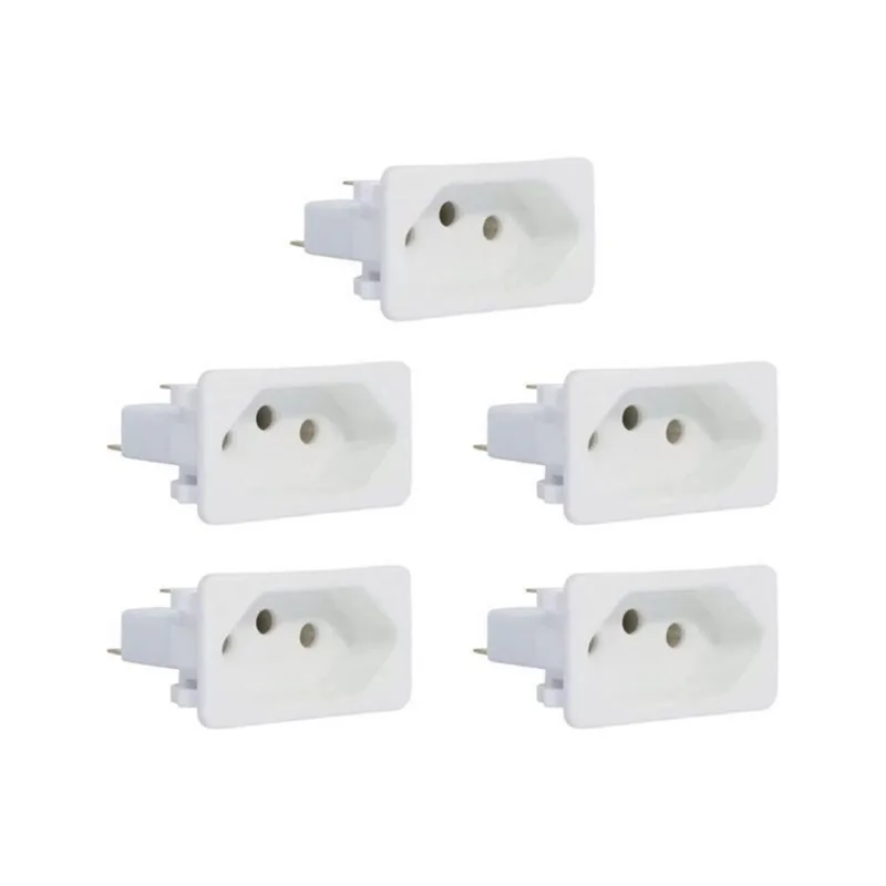 5 Tomada Margirius Para Cx. Embutir Padrão Weg 10/20A Branca