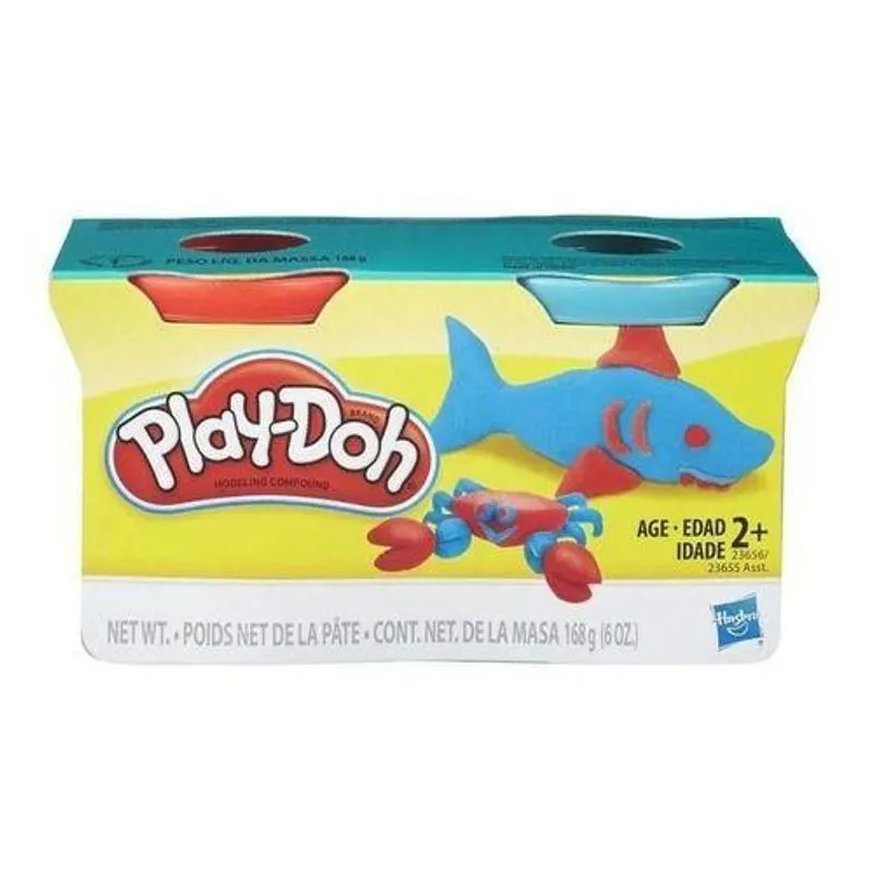 Massinha de Modelar - Play-Doh - Conjunto com 2 Cores - Vermelho e Azul Claro HASBRO