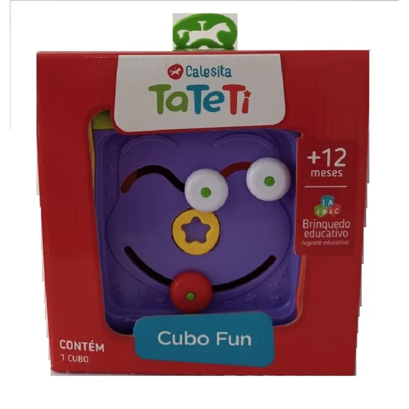 Brinquedo Educativo Didatico Cubo Fun - Amarelo TA TE TI INDUSTRIA E