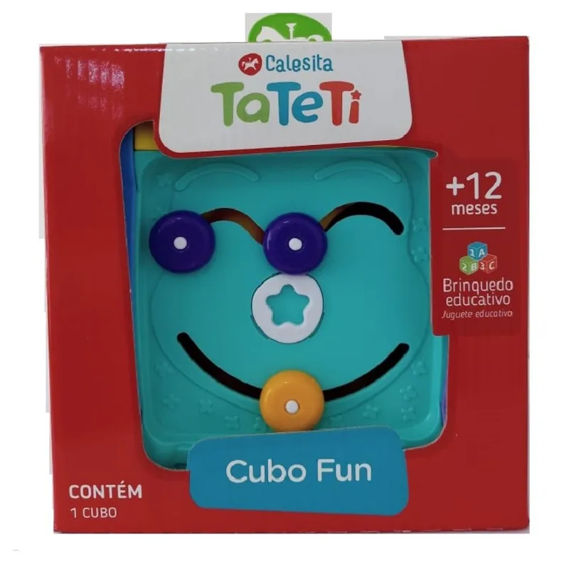 Brinquedo Educativo Didatico Cubo Fun - Vermelho TA TE TI INDUSTRIA E