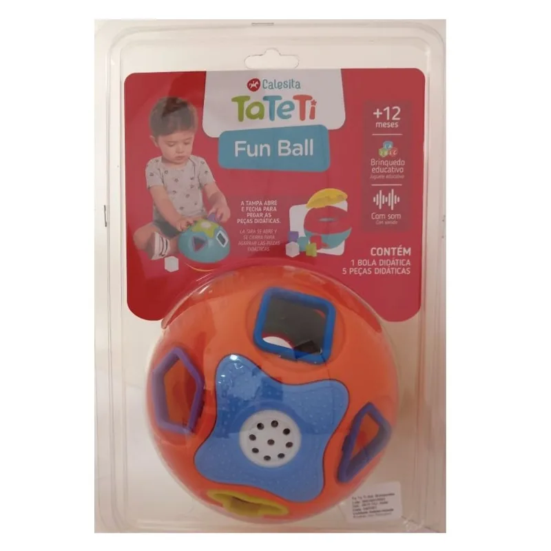 Fun Ball Brinquedo Educativo Com Som - Laranjado TA TE TI INDUSTRIA E